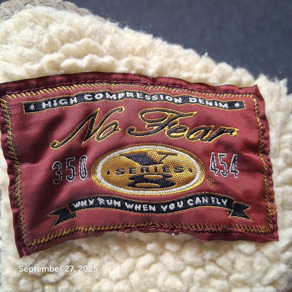 Vintage‎ No Fear Corduroy Sherpa Lined JAcket Size XL Brown Faded - Picture 8 of 10